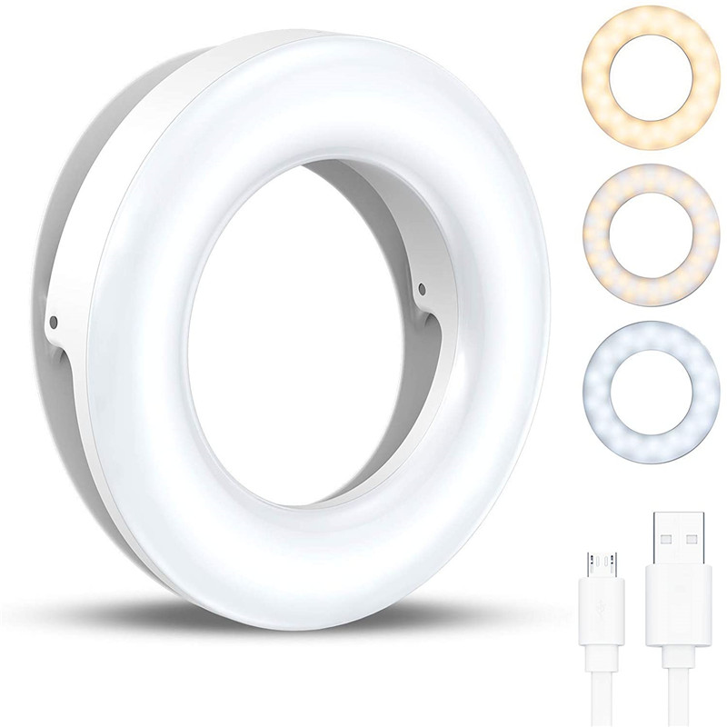 Photography Lighting Circle - Portable LED Clip Ring Light 40