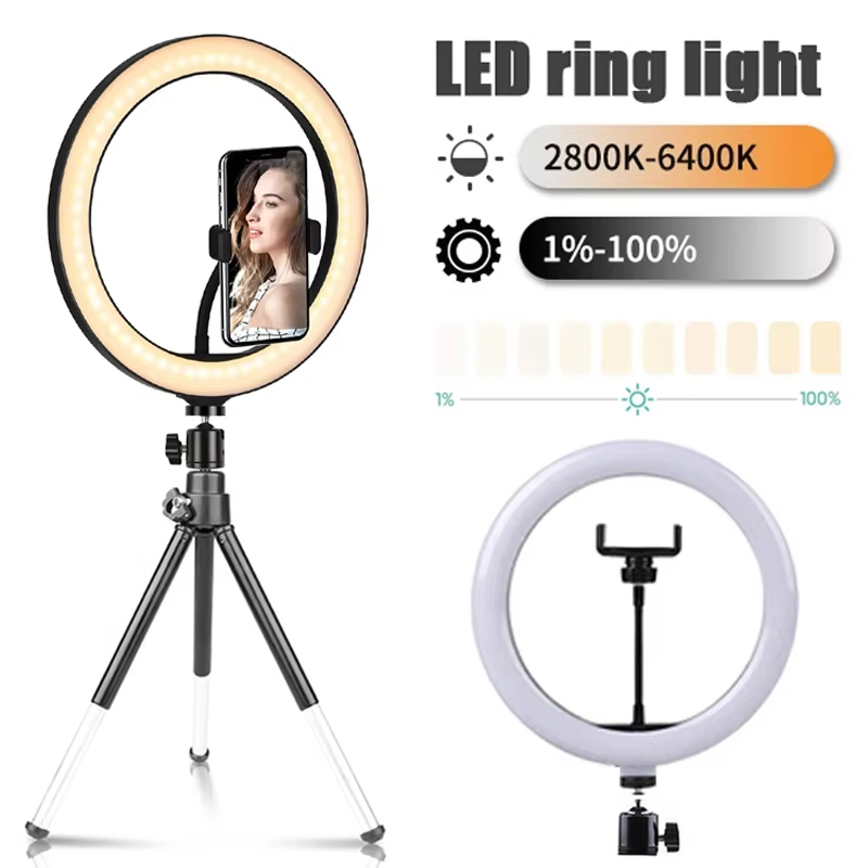 Photography Lighting Circle - 10 inch Selfie Ring Light Photography