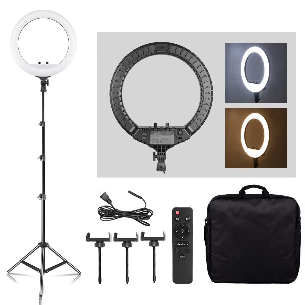 SH 18 Inch Knob Ring Light LED - Photography Lighting Circle ulasan dan harga