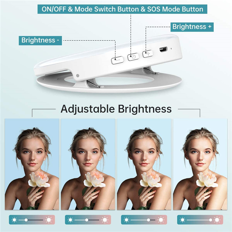 Portable LED Clip Ring Light 4 - Photography Lighting Circle ulasan dan harga
