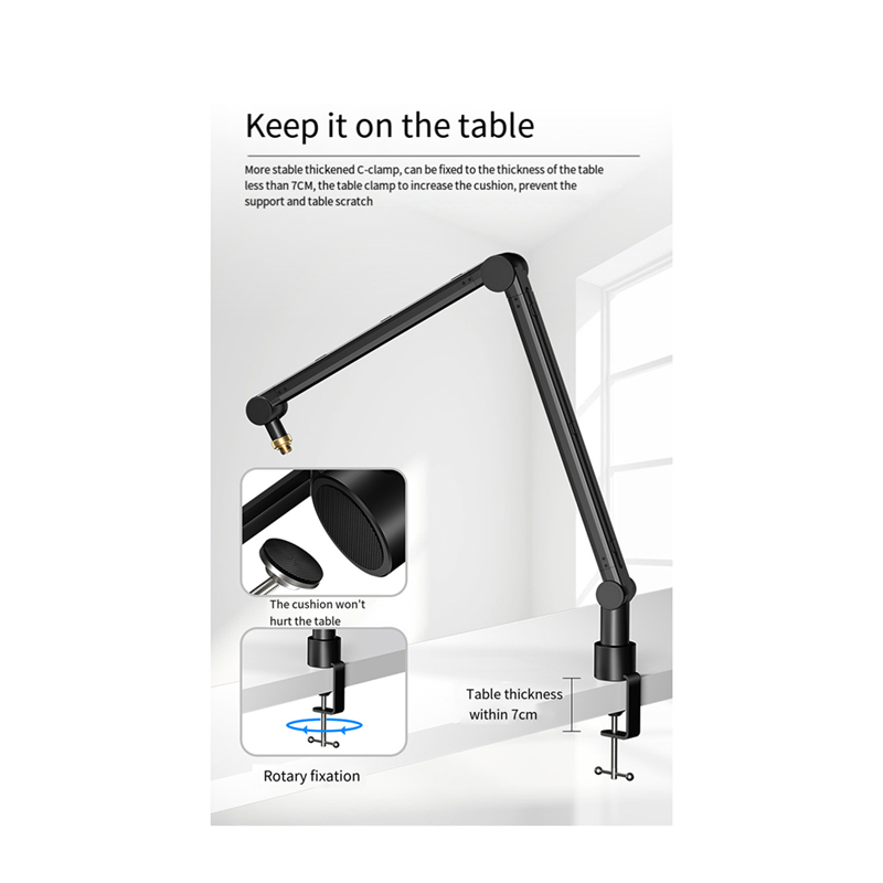 360 Degree Adjustable Micropho - Boom Arm Stand ulasan dan harga