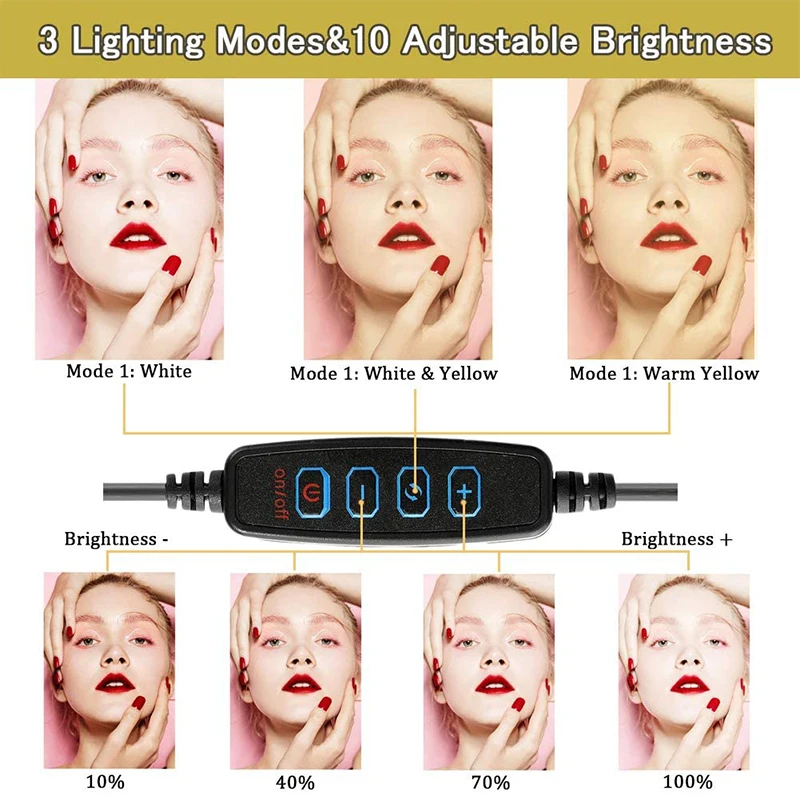 Universal Selfie Ring Light wi - Photography Lighting Circle ulasan dan harga