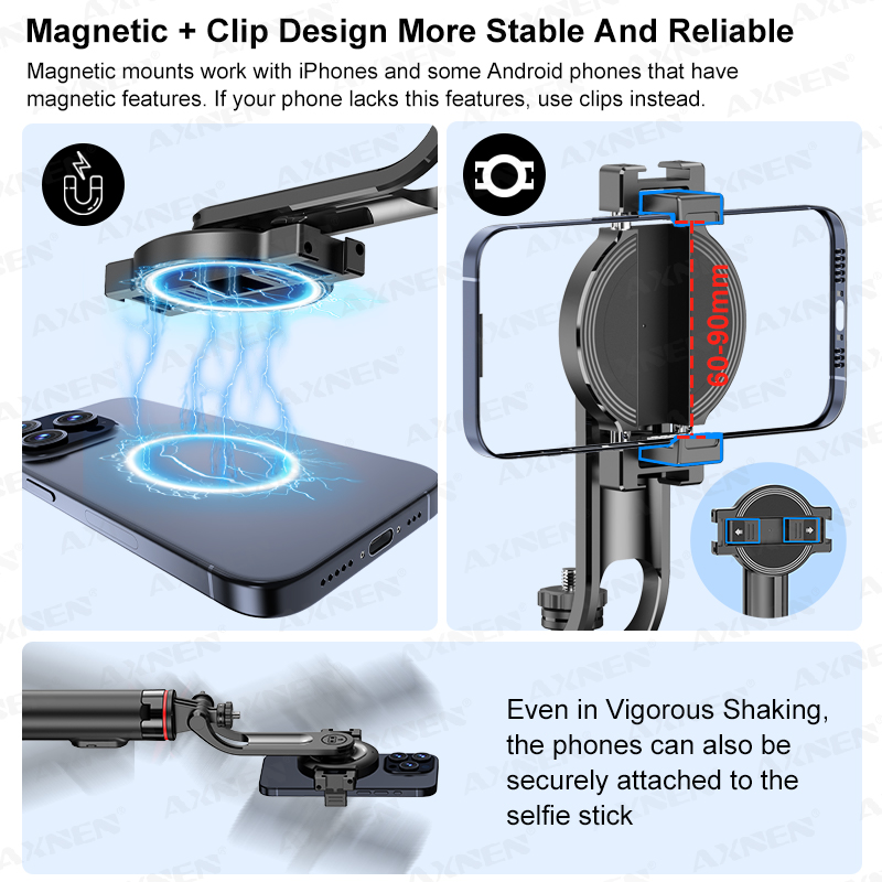AXNEN C20 Magnetic Selfie Stic - Photography Lighting Circle ulasan dan harga