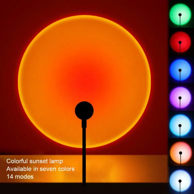 Led USB sunset lamp projector  - Photography Lighting Mood ulasan dan harga