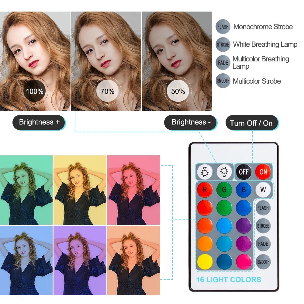 10 Inch RGB Ring Light With Re - Photography Lighting Circle ulasan dan harga