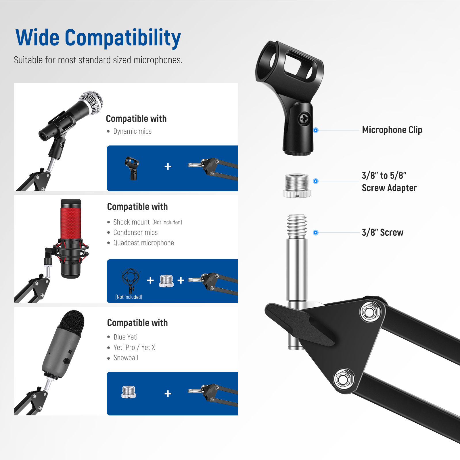 Neewer Microphone Arm Stand, S - Boom Arm Stand ulasan dan harga
