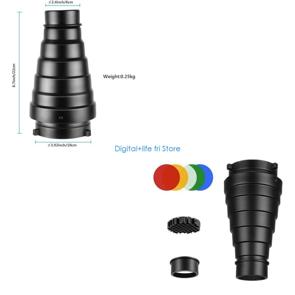 E06D Photography Metal Snoot f - Photography Lighting Modifiers ulasan dan harga