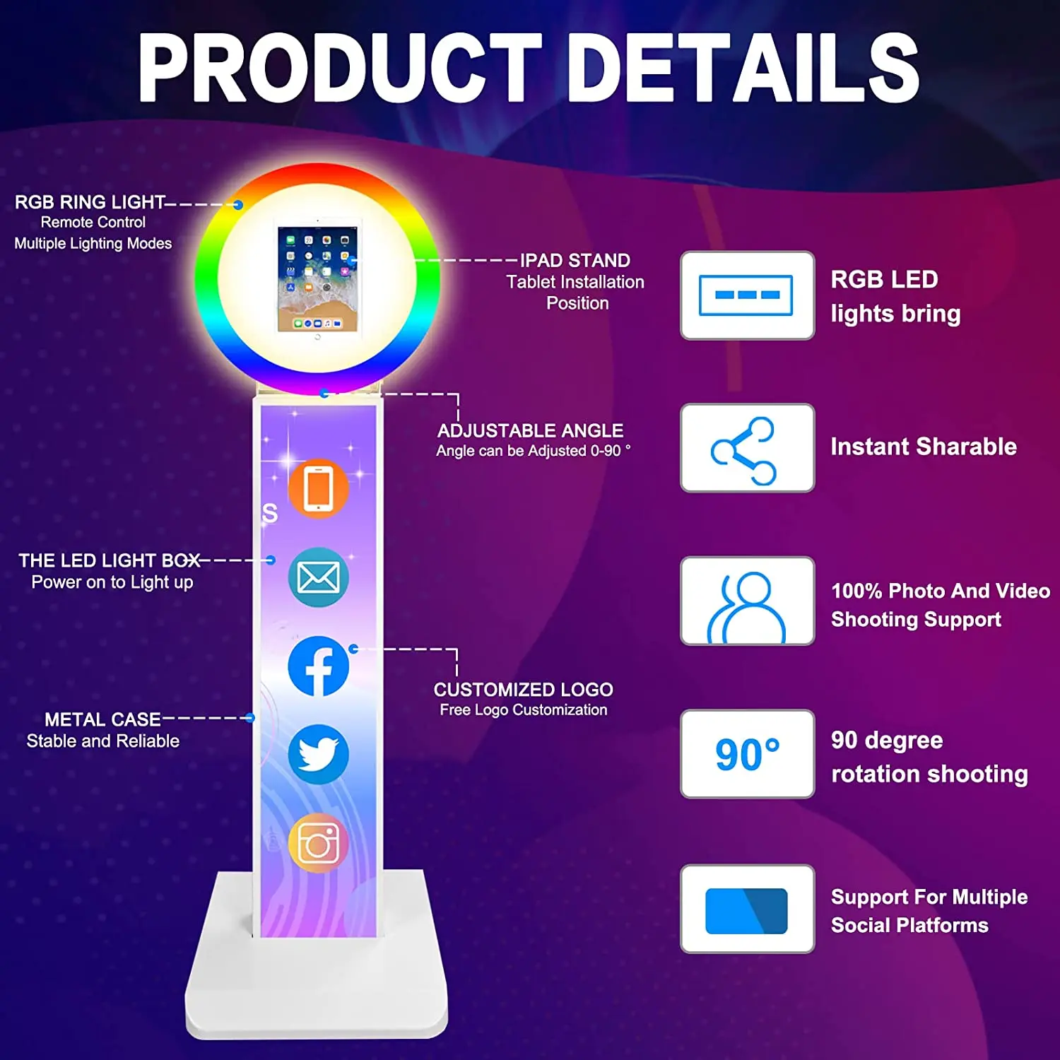 Portable Photo Booth For IPad  - Photography Lighting Kit Rental ulasan dan harga