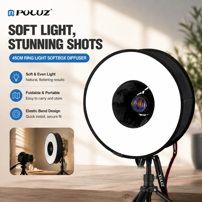 Foldable 45cm Ring‑flash Soft‑ - Photography Lighting Modifiers ulasan dan harga