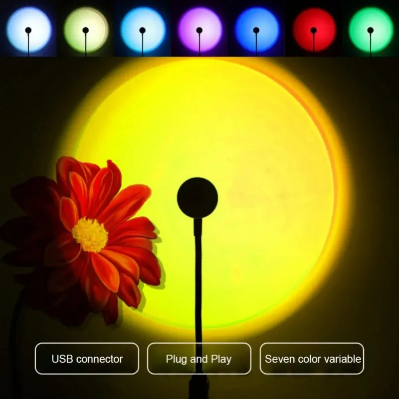 Mini USB ED Sunset Lamp Nightl - Photography Lighting Mood ulasan dan harga