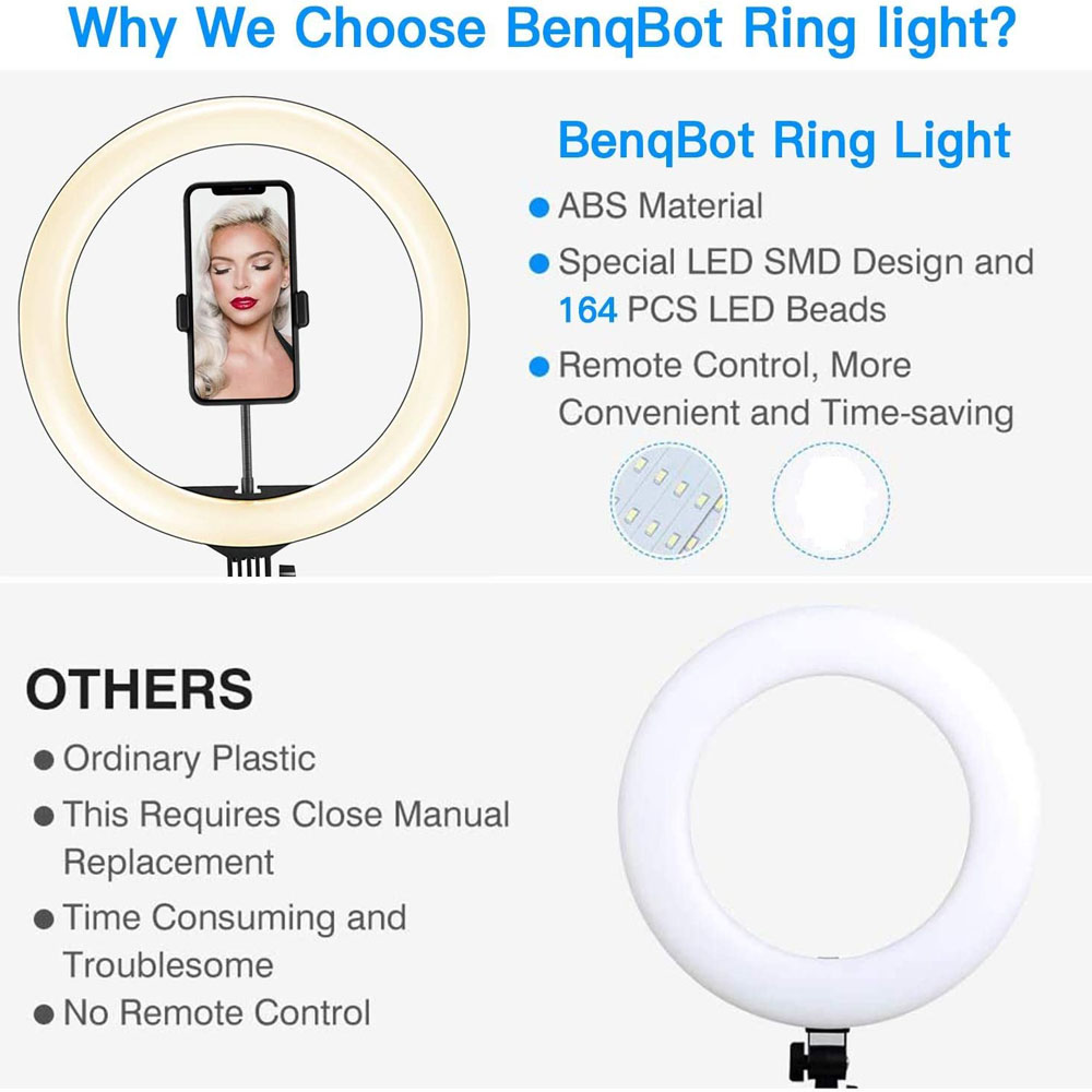 26 33CM Video Lights Dimmable  - Photography Lighting Circle ulasan dan harga